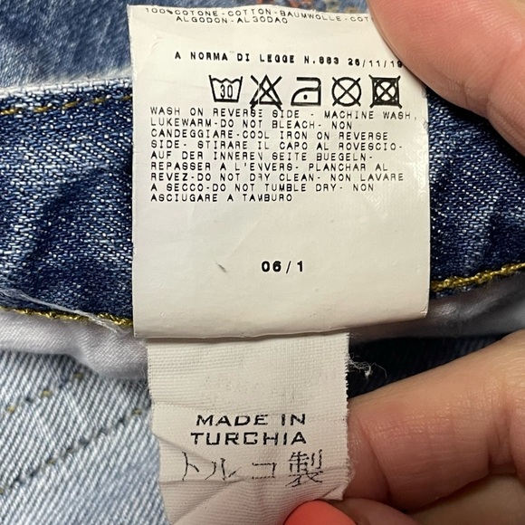 Just Cavalli Embroidered Jeans Straight Leg Contrast Stitch Size 34 Italy 48 - Picture 13 of 16